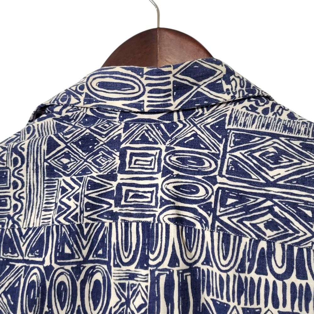 Vintage John Meyer Of Norwich Pleated Romper Size 12 Geometric Print Button Up - Picture 7 of 11